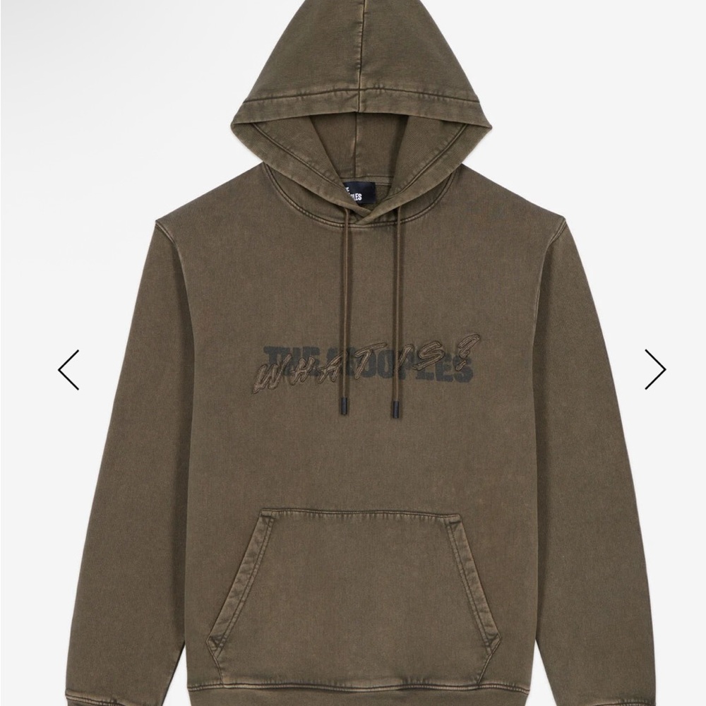 The Kooples What Is Kooples Men's Olive Hoodie vintage look army green M or L - Picture 4 of 10